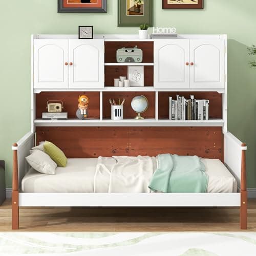 Upholstered Daybed with Trundle and Wood Slat Support, Gray