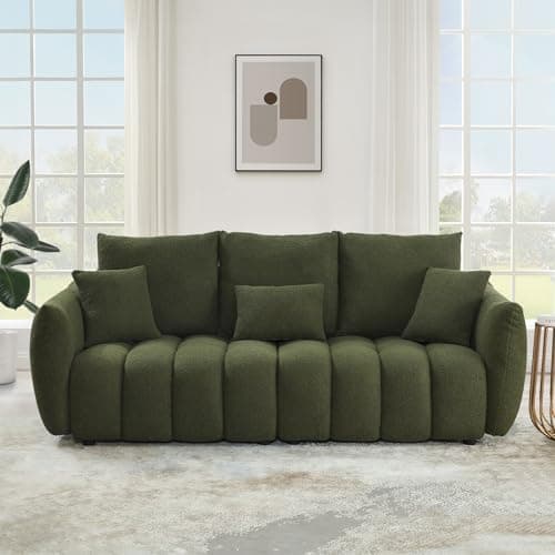 Antetek 82 Modern Teddy Cloud Sofa - Green