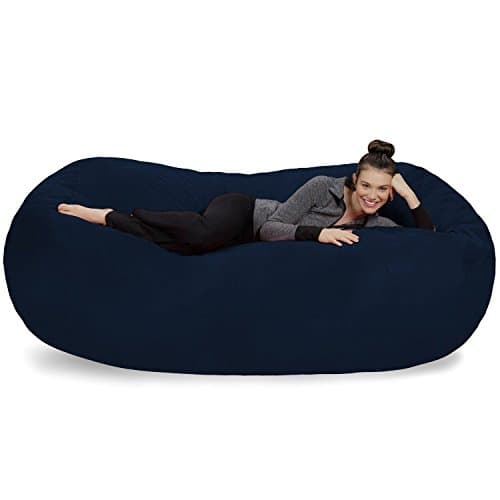 Charcoal Jumbo Bean Bag Lounger - Memory Foam, Super Soft Cover - XL for Kids & Adults