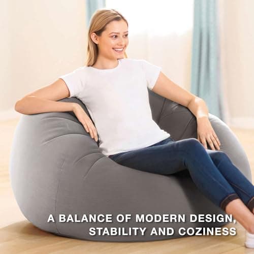 Intex Beanless Bag Lounger: Corduroy Flocking, Durable Vinyl, 220lb Capacity
