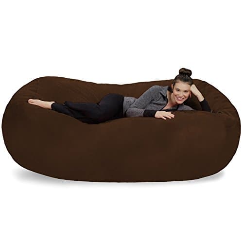 Charcoal Jumbo Bean Bag Lounger - Memory Foam, Super Soft Cover - XL for Kids & Adults