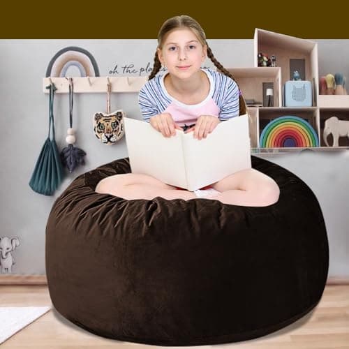 60" Dark Grey Oversized Bean Bag Sofa with Memory Sponge (5FT)