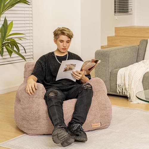Memory Foam Bean Bag Sofa in Pink