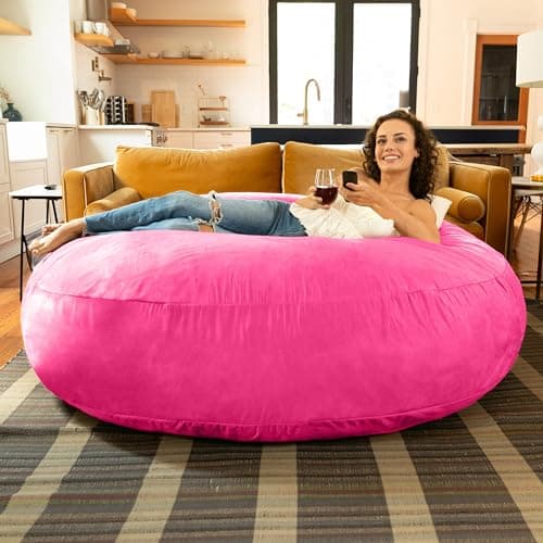 Jaxx 6 Foot Cocoon Bean Bag Bed & Chair, Charcoal