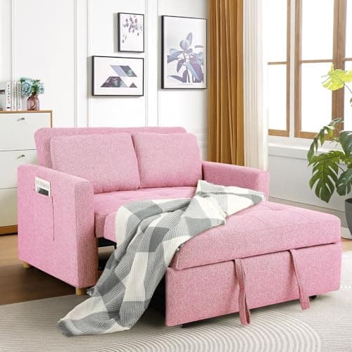 3-in-1 Convertible Sofa Bed with Adjustable Backrest, Grey