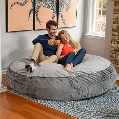 Jaxx 6 Foot Cocoon Bean Bag Bed & Chair, Charcoal