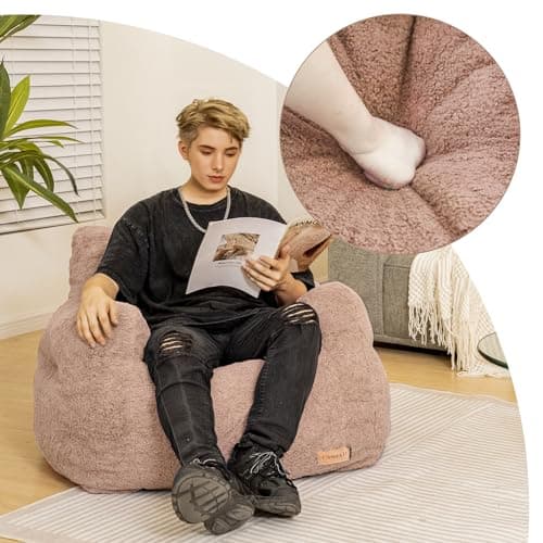 Memory Foam Bean Bag Sofa in Pink