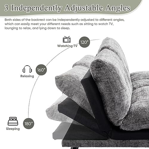 Convertible Sofa Bed with Thicker Cushion for Small Living Spaces