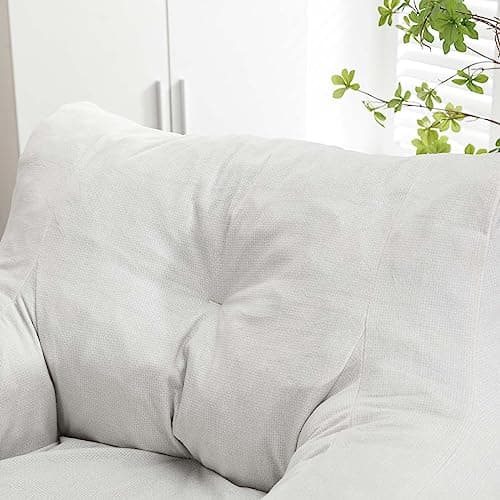 Bean Bag Chairs for Adults & Kids in Velvet Fabric, Beige