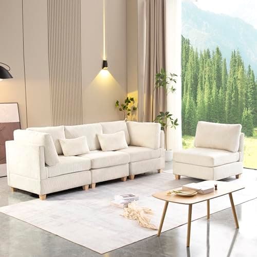 Modern L-Shaped Sectional Sofa Set for Living Room