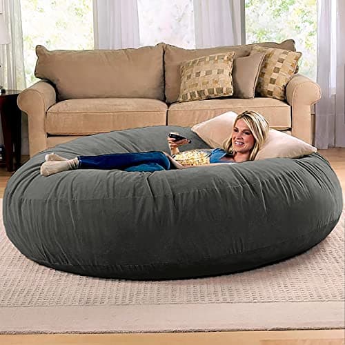 Jaxx 6 Foot Cocoon Bean Bag Bed & Chair, Charcoal