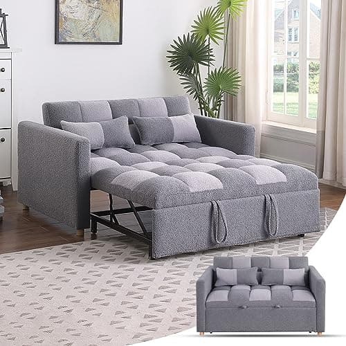 Convertible Loveseat Sleeper Sofa with Adjustable Backrest