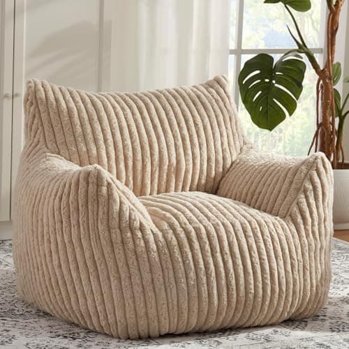 Plush Fluffy Bean Bag Chairs for Teens and Adults with Armrests