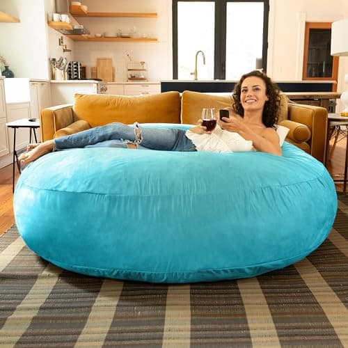 Jaxx 6 Foot Cocoon Bean Bag Bed & Chair, Charcoal