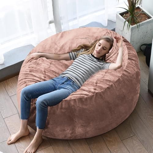60" Dark Grey Oversized Bean Bag Sofa with Memory Sponge (5FT)