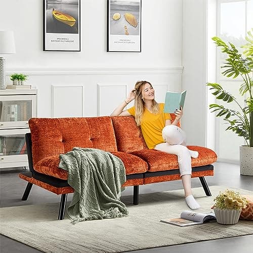 Convertible Sofa Bed with Thicker Cushion for Small Living Spaces