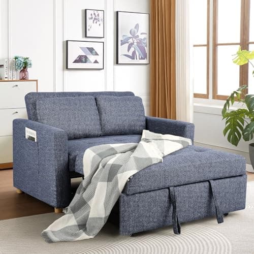 3-in-1 Convertible Sofa Bed with Adjustable Backrest, Grey