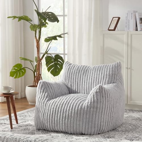 Plush Fluffy Bean Bag Chairs for Teens and Adults with Armrests
