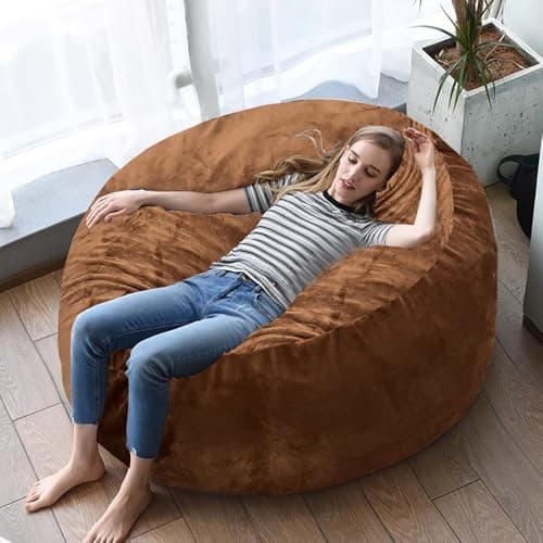 60" Dark Grey Oversized Bean Bag Sofa with Memory Sponge (5FT)