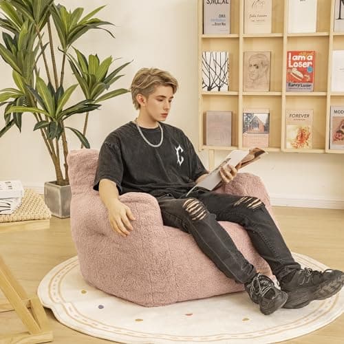 Memory Foam Bean Bag Sofa in Pink