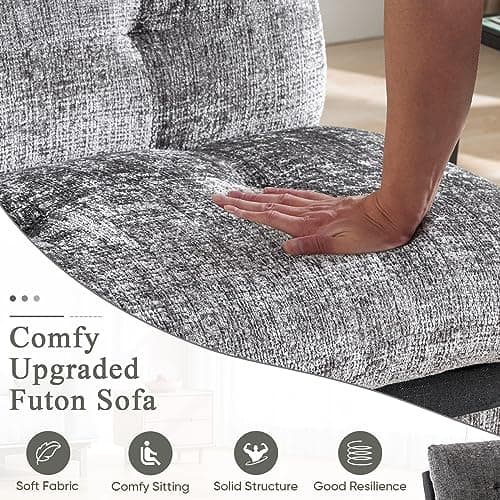 Convertible Sofa Bed with Thicker Cushion for Small Living Spaces