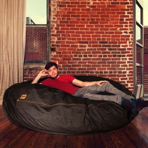 Jaxx 6 Foot Cocoon Bean Bag Bed & Chair, Charcoal